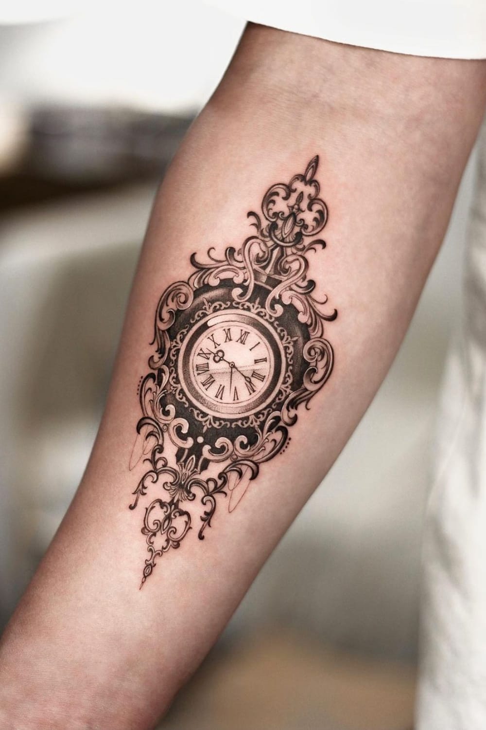 Vintage Clock Tattoo