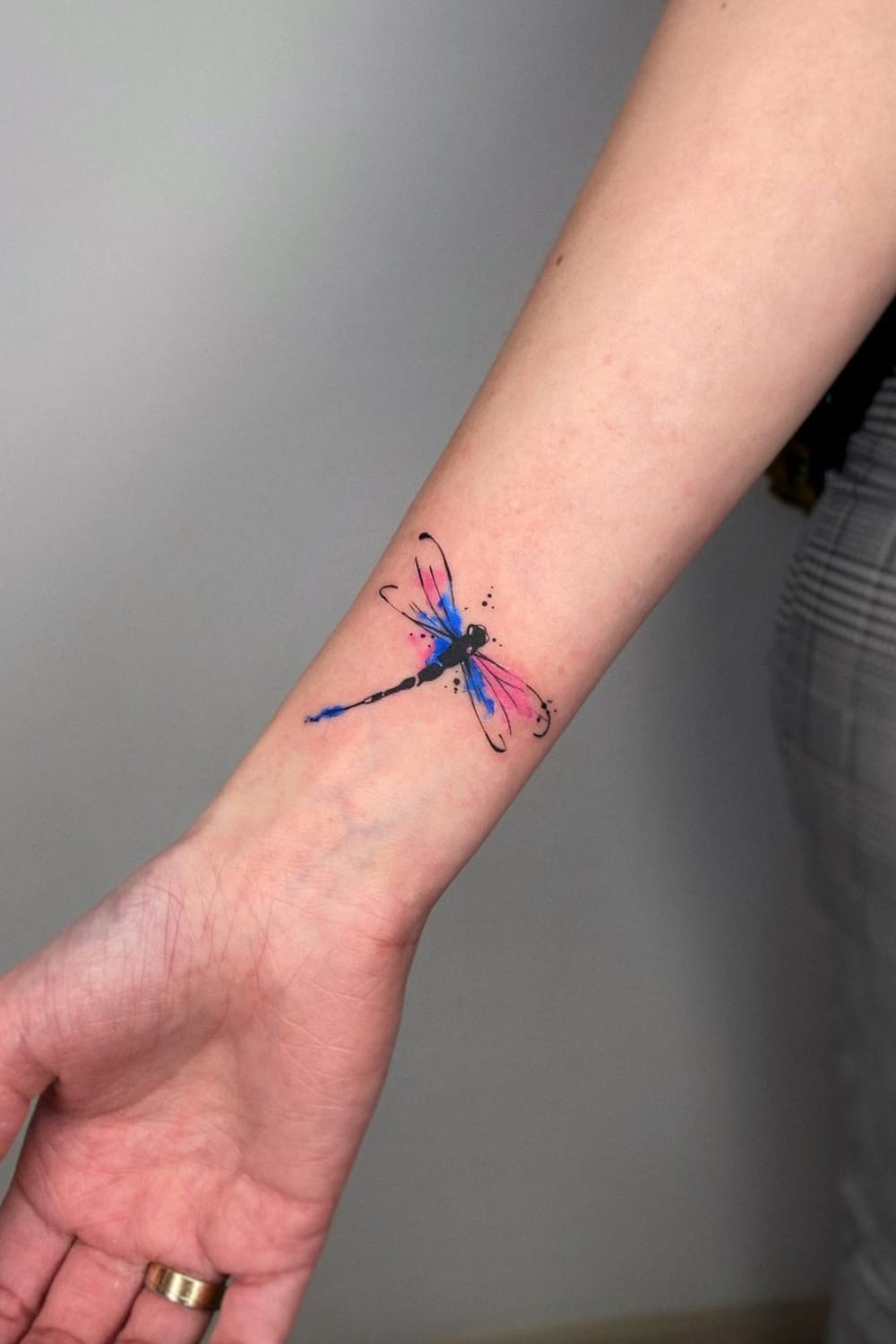 Watercolor Dragonfly Tattoo