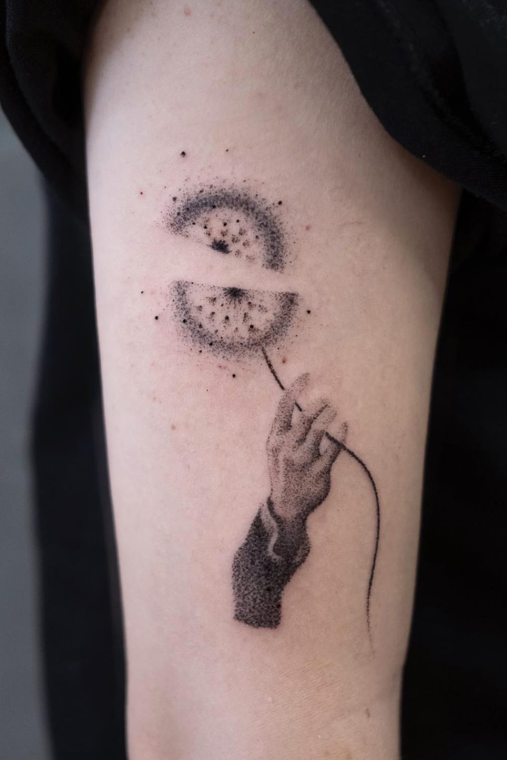 Abstract Dandelion Tattoo