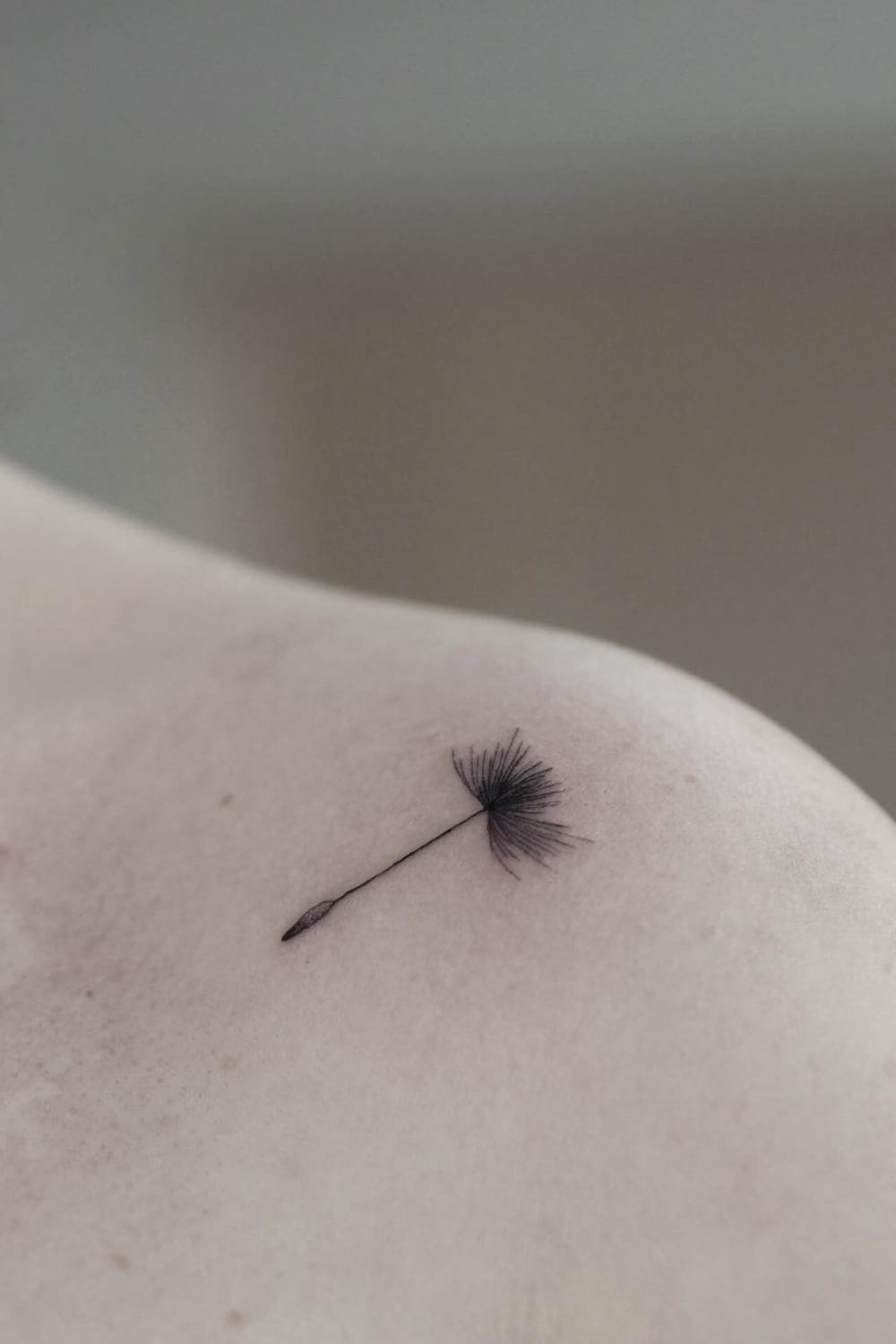 Black Dandelion Tattoo