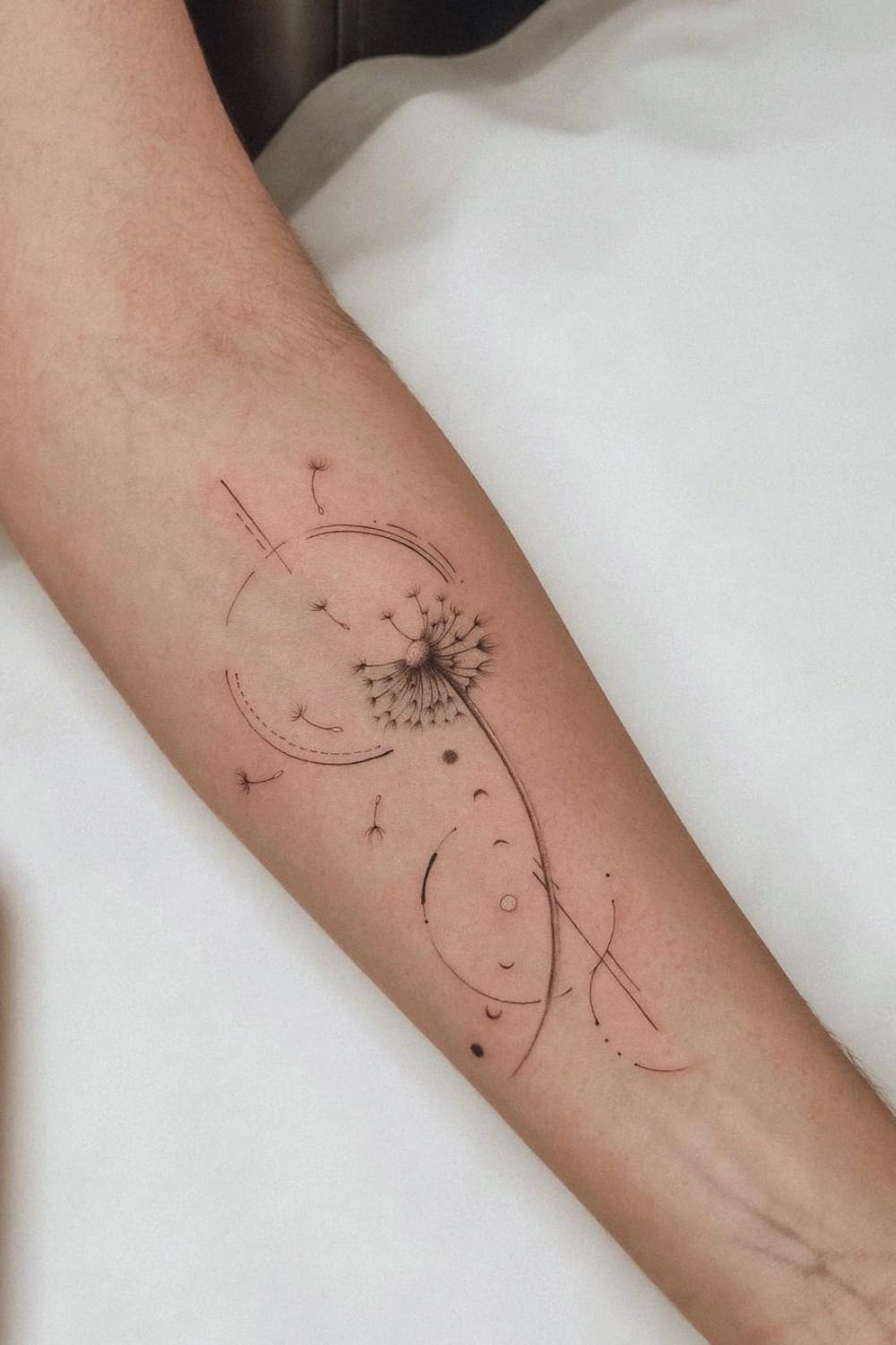 Dandelion Geometric Tattoo