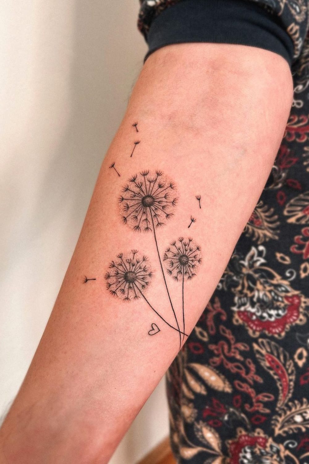 Dandelion Tattoo On Arm