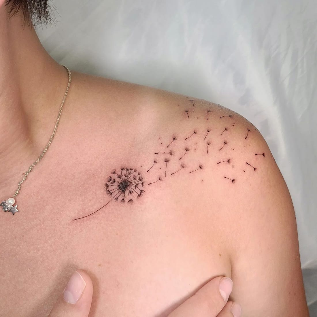 Dandelion Tattoo On Shoulder