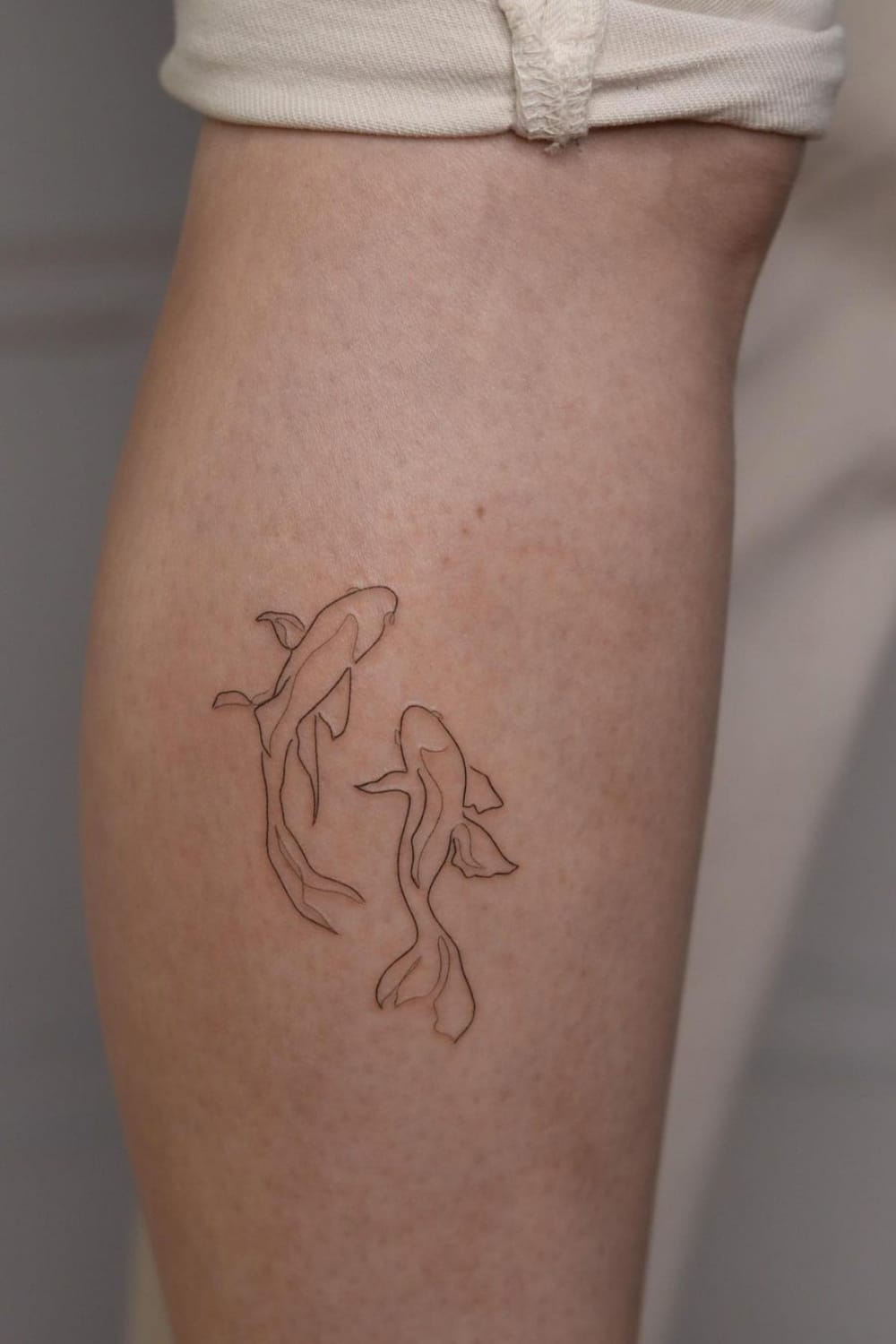 Abstract Koi Fish Tattoo