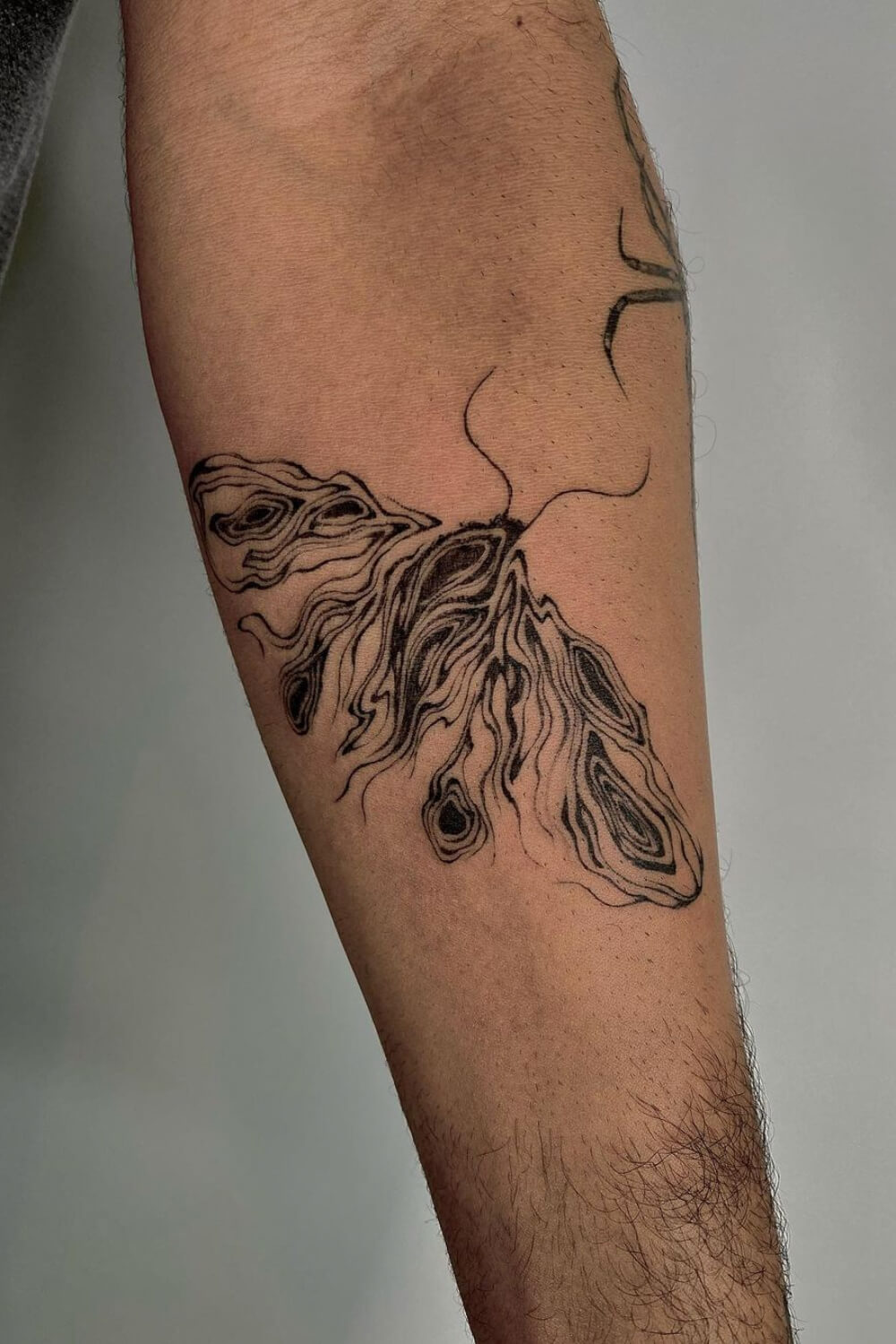 Abstract Moth Tattoo