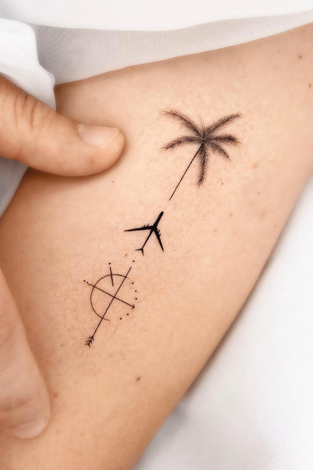 Airplane and Tree Tattoo
