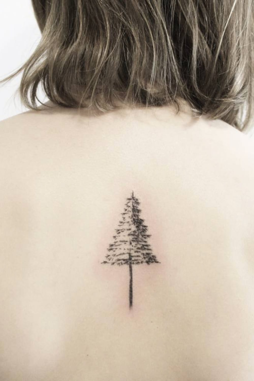 Black and White Tree Tattoo