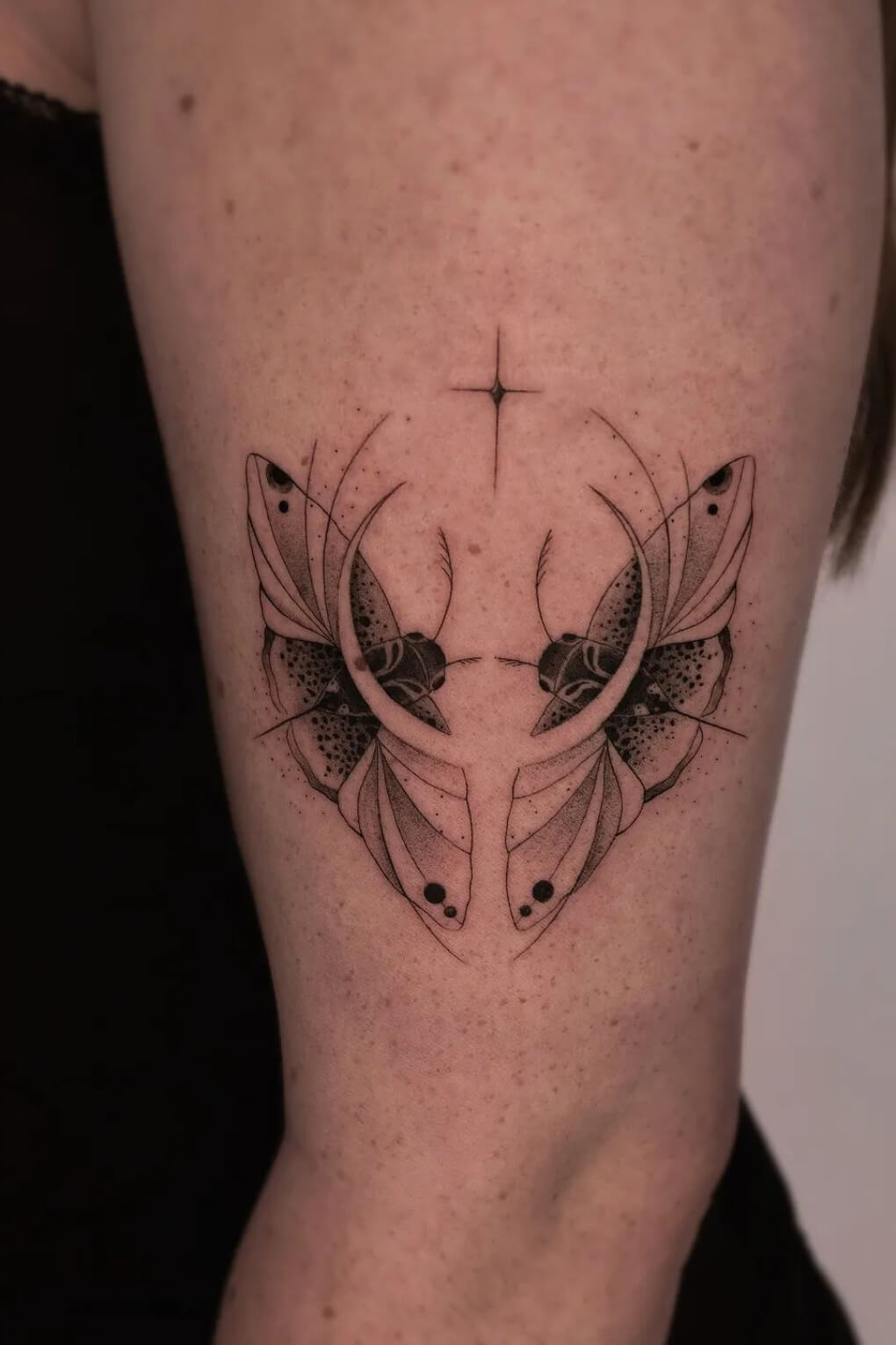 Double Moth Tattoo