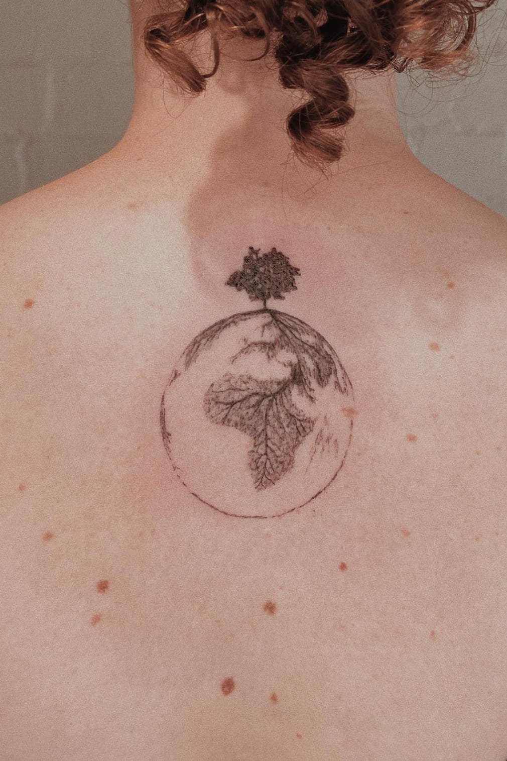 Earth and Tree Tattoo