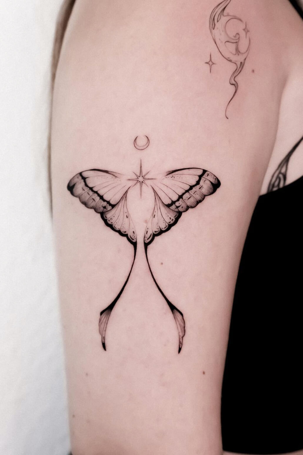 Luna Moth Tattoo