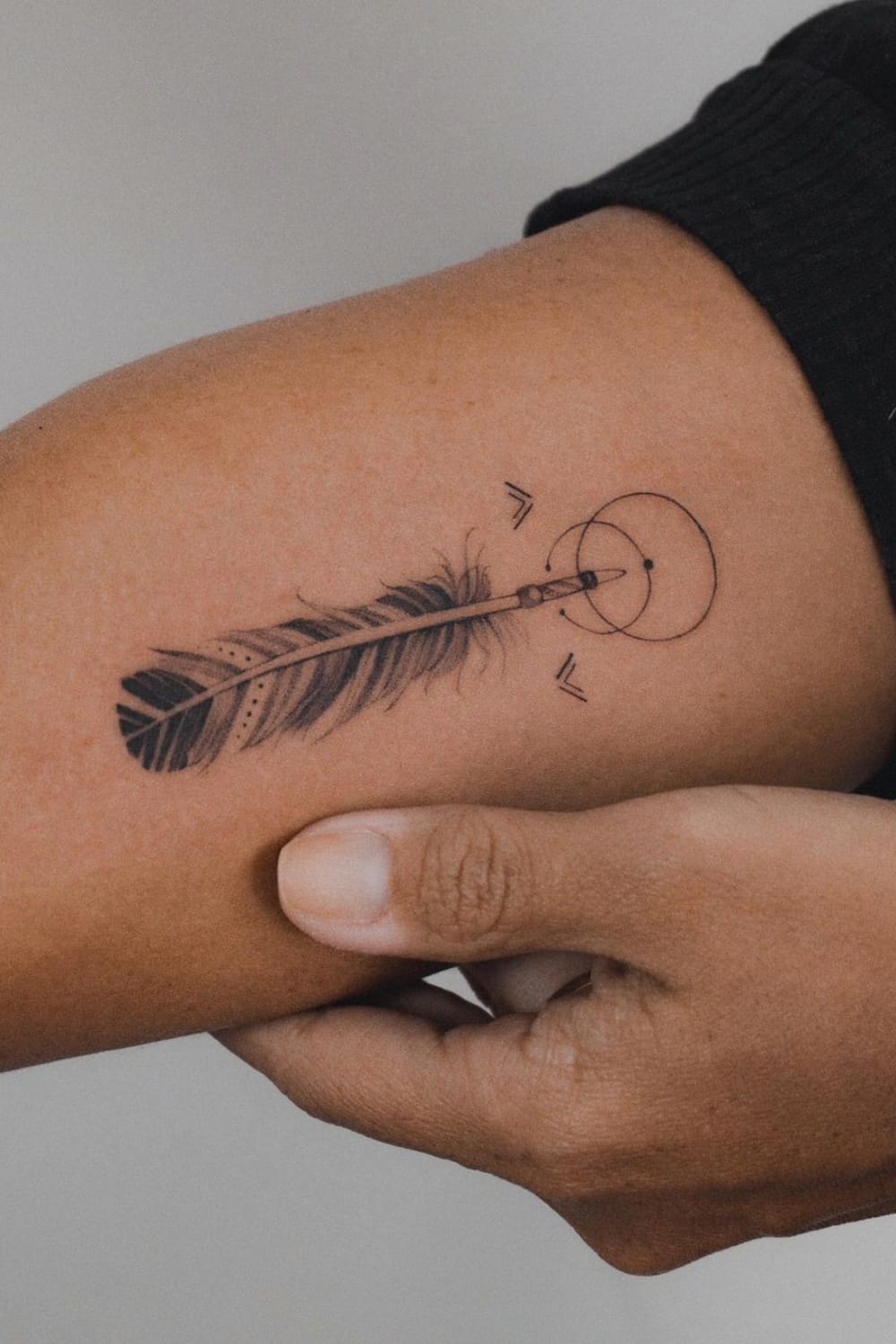 Personalized Feather Tattoo