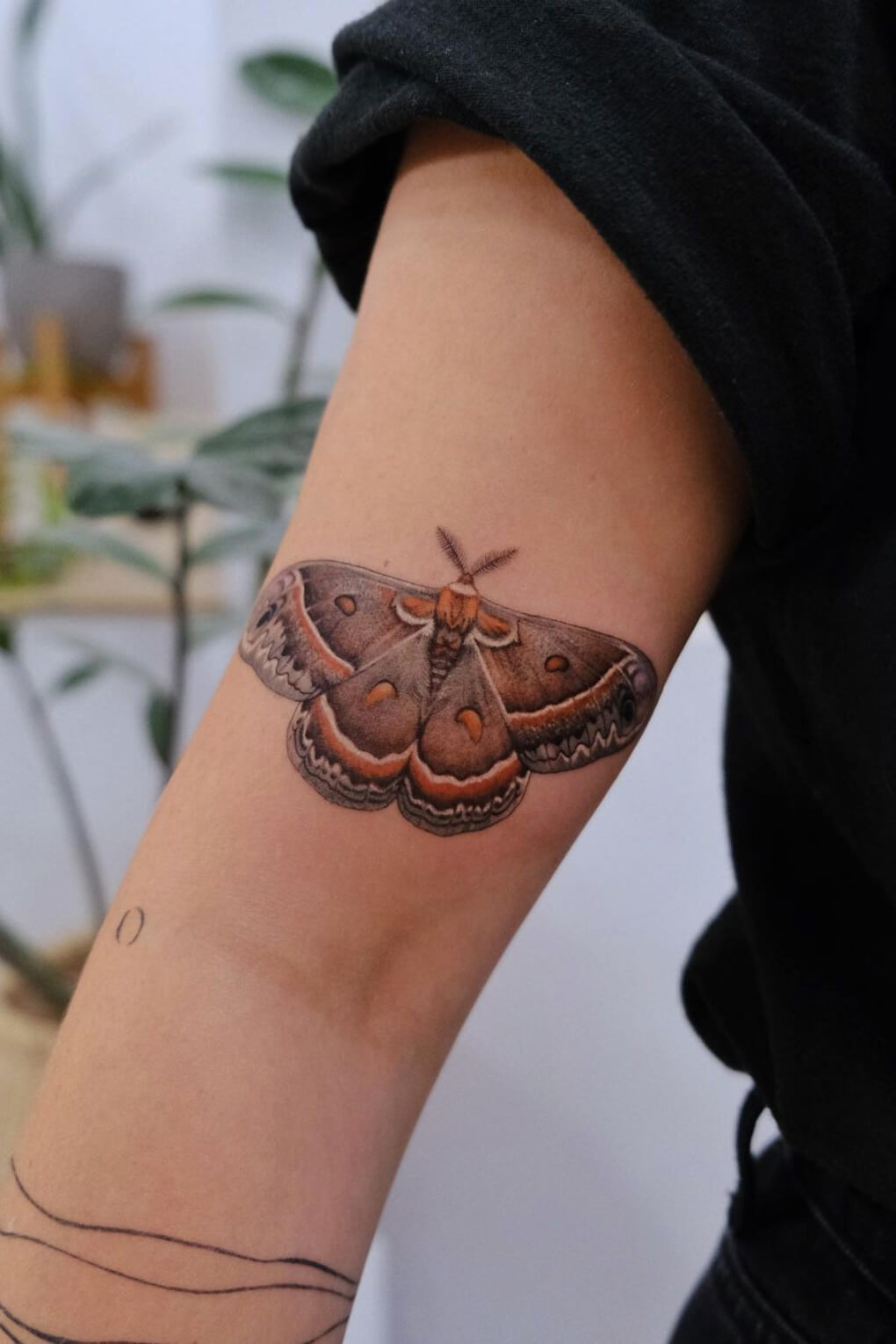 Retro Moth Tattoo