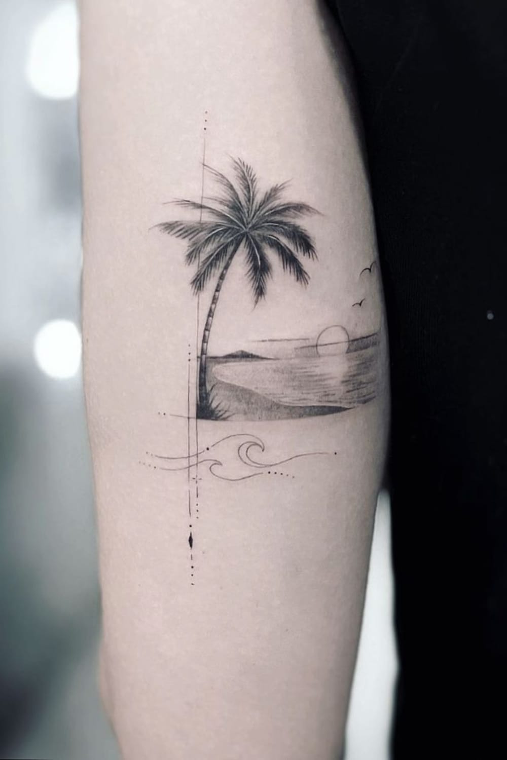 Sea and Tree Tattoo