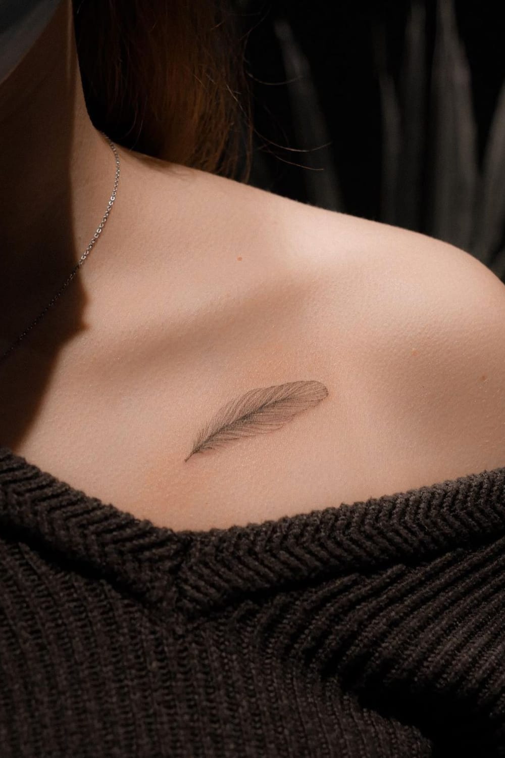 Simple Feather Tattoo