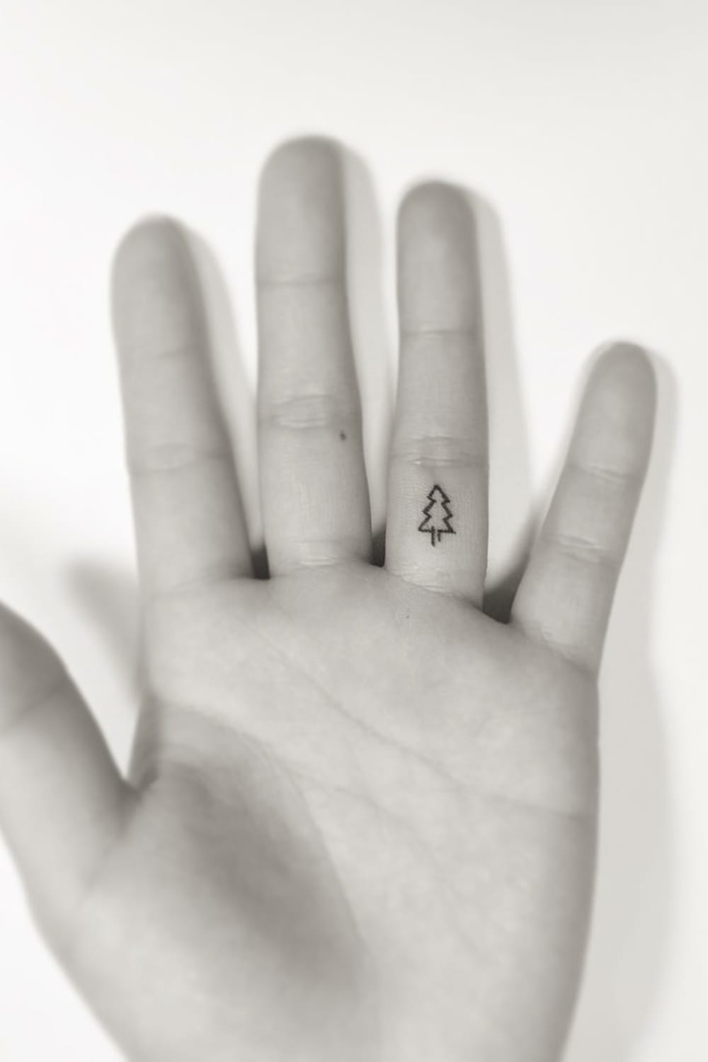 Tree Tattoo on Finger