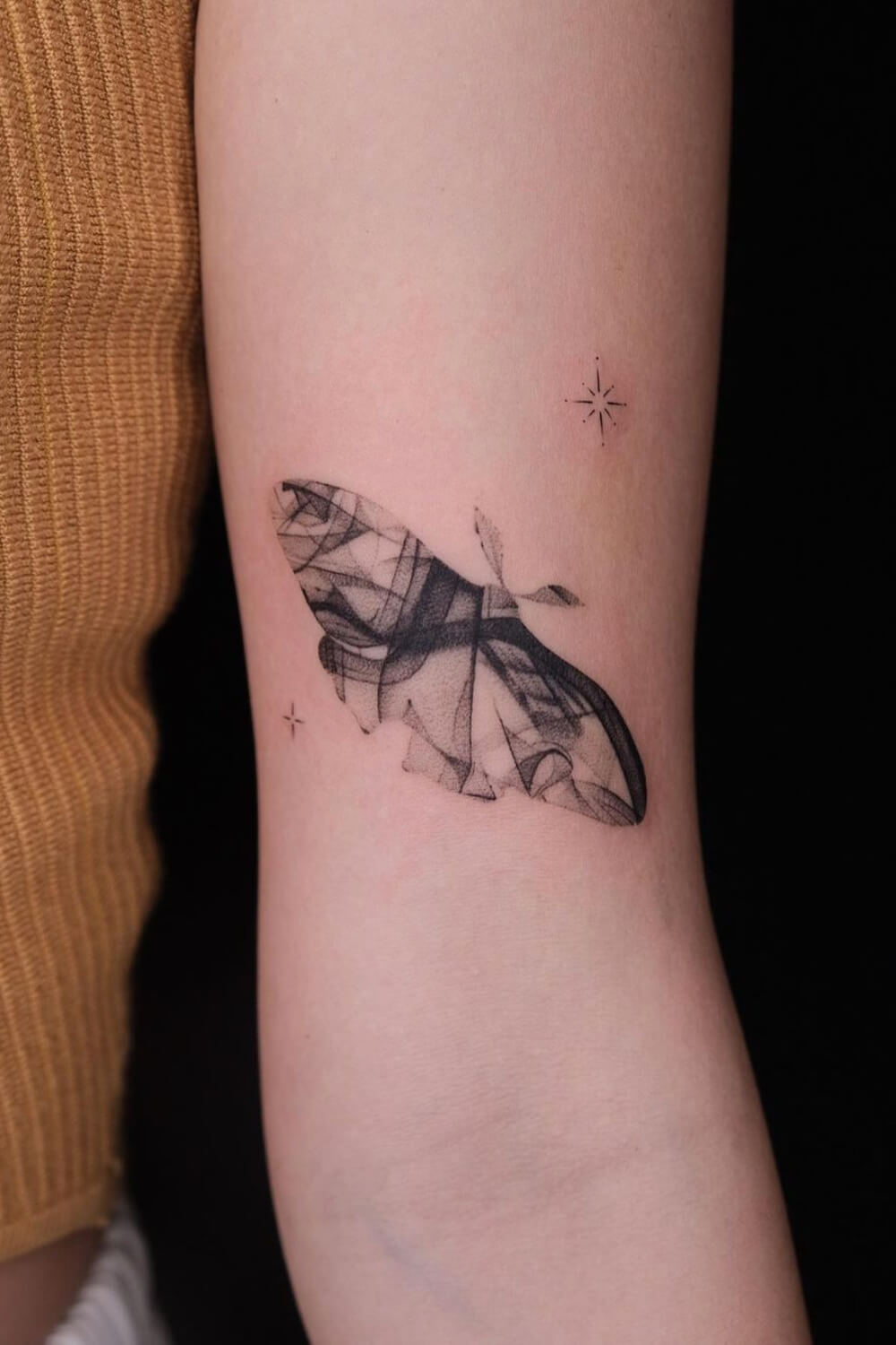 Unique Moth Tattoo