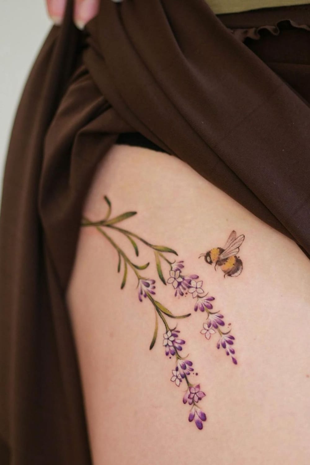 Bee and Lavender Tattoo