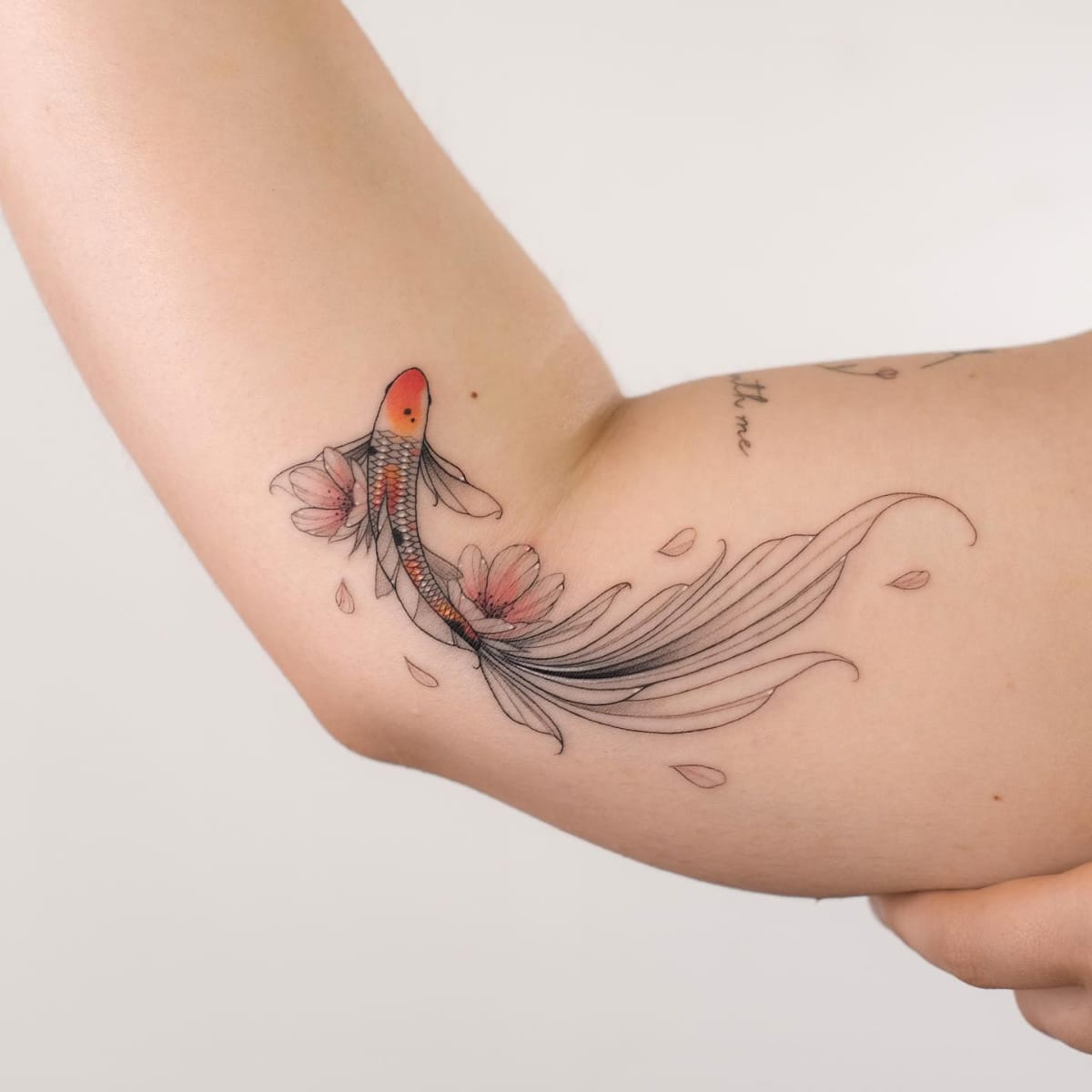 Koi Fish Tattoo on Arm