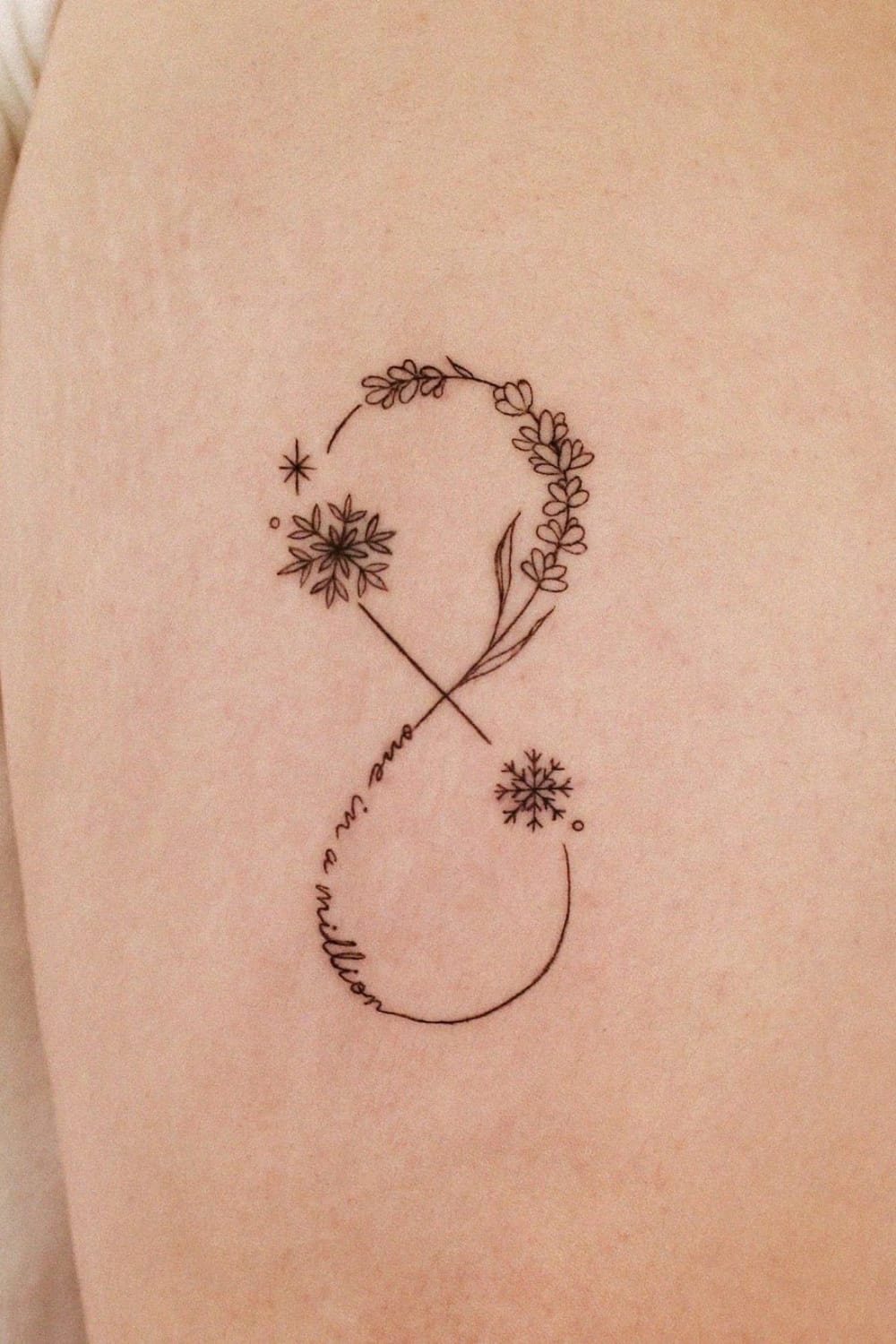 Lavender Infinity Symbol Tattoo