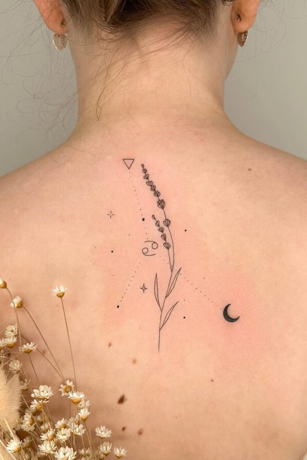 Lavender Tattoo on Back