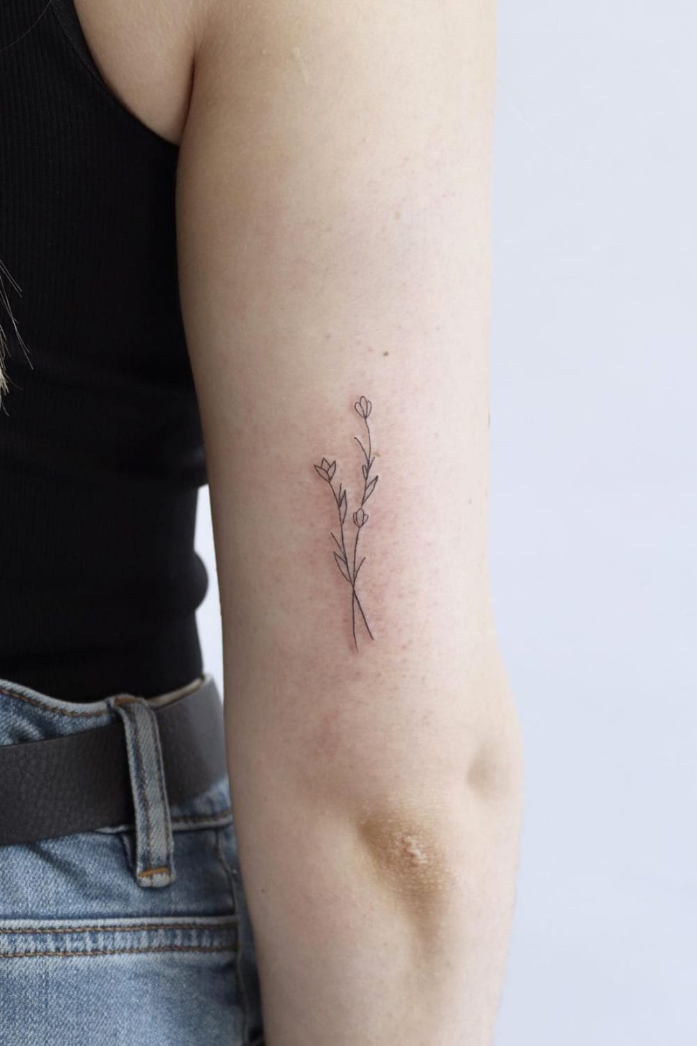 Minimalist Lavender Tattoo