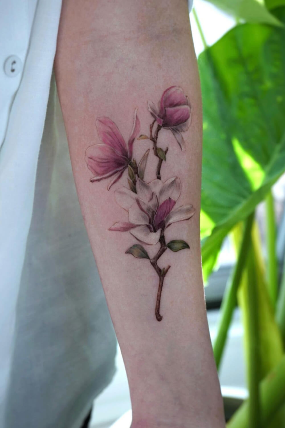 Color Magnolia Tattoo