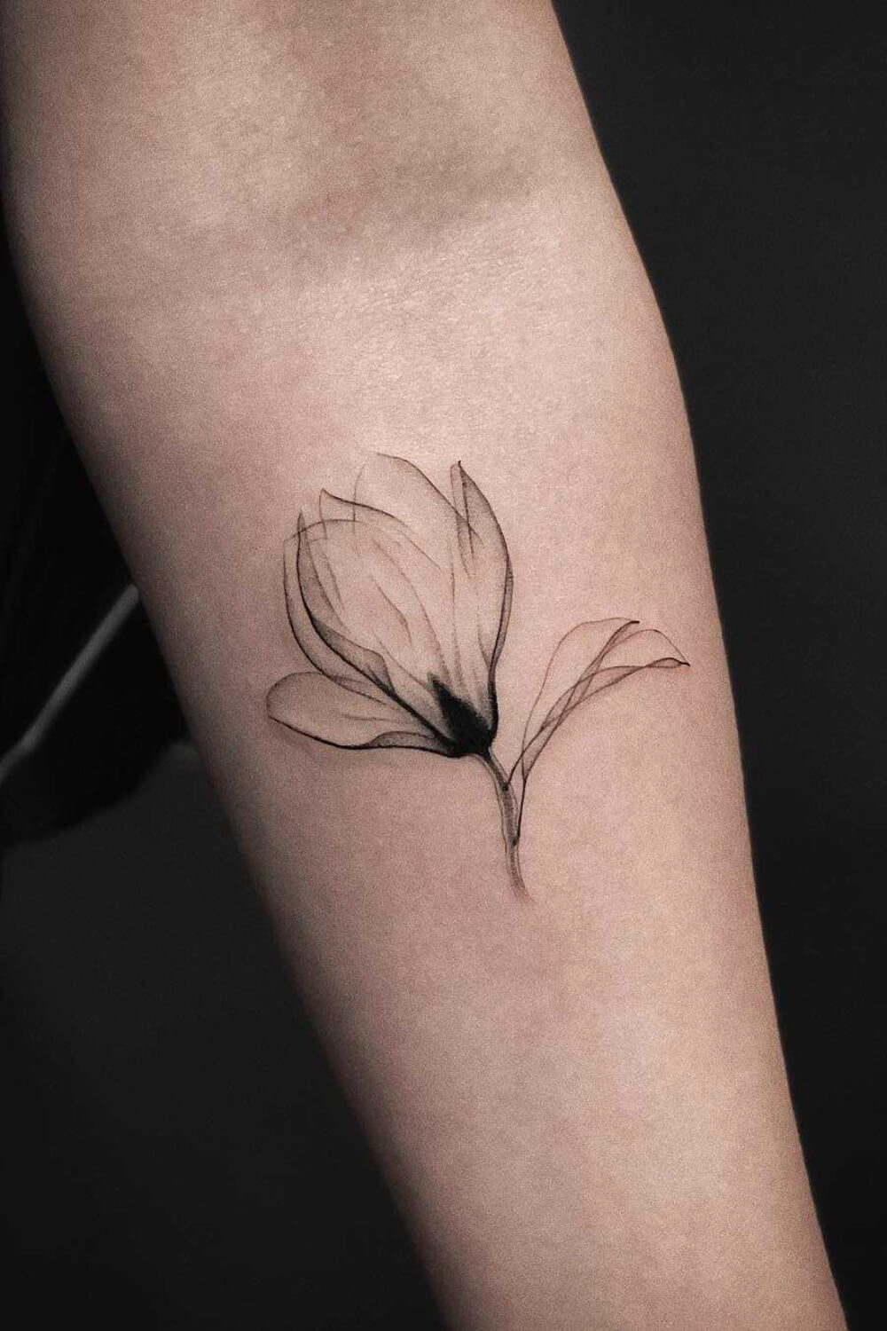 Delicate Magnolia Tattoo