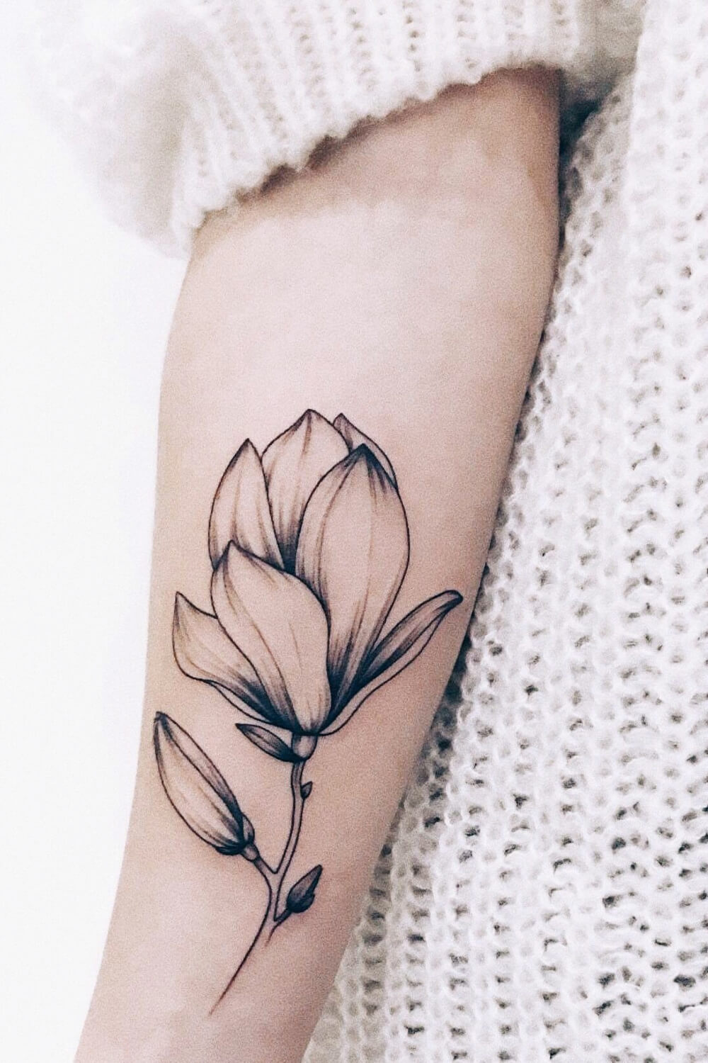 Delicate Magnolia Tattoo