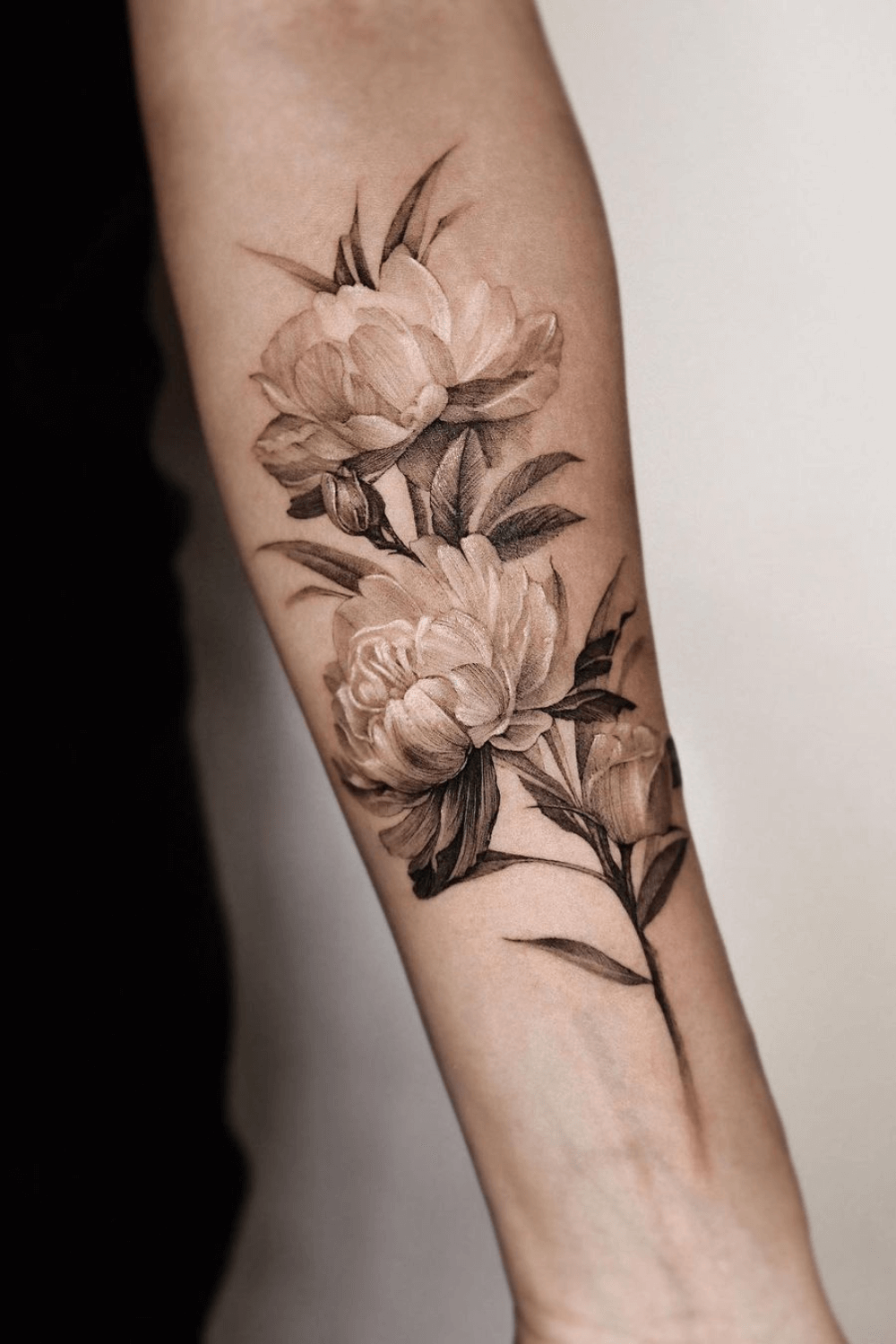 Peony and Lotus Tattoo