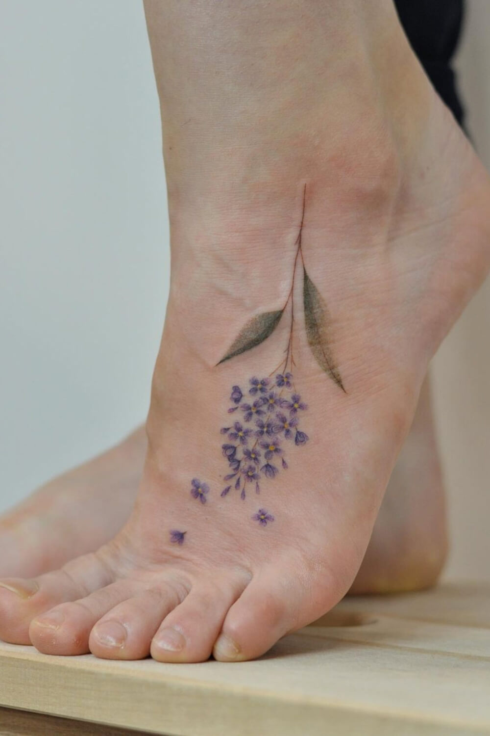 Realistic Lilac Tattoo