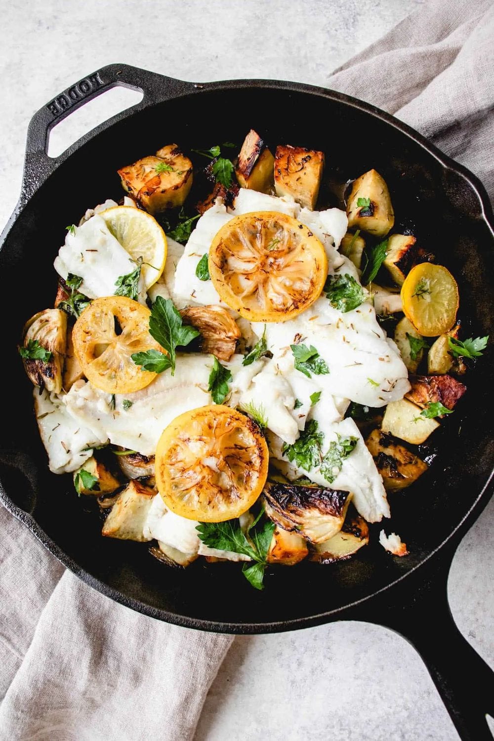 Baked Fish with Fennel and Sweet Potatoes