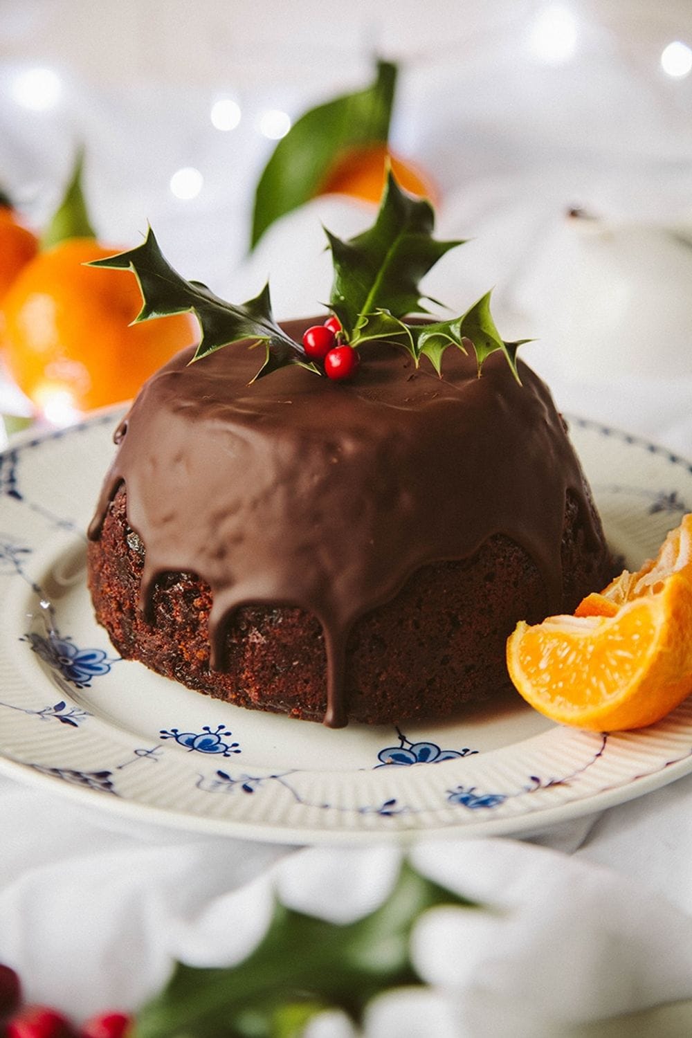 Chocolate Orange Vegan Christmas Pudding