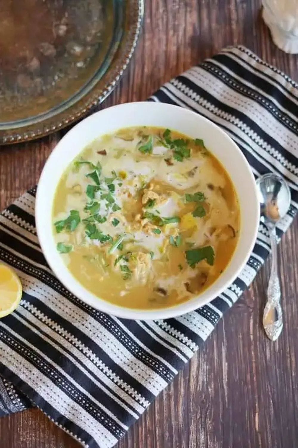 Creamy Ground Turkey Soup with Mushrooms and Brussels Sprouts