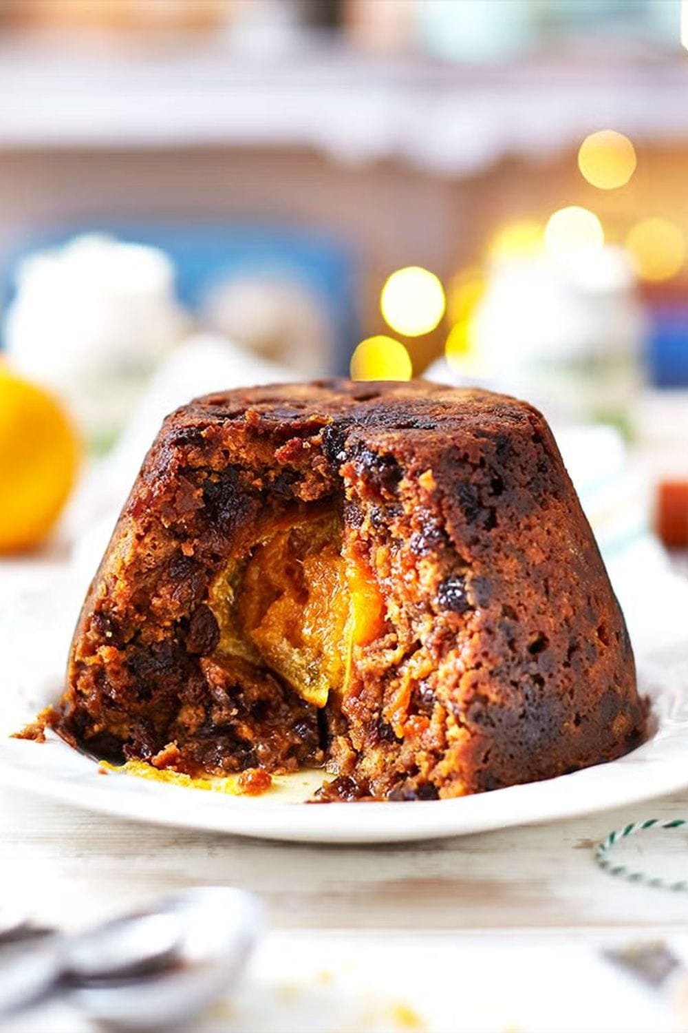 Hidden orange Christmas pudding