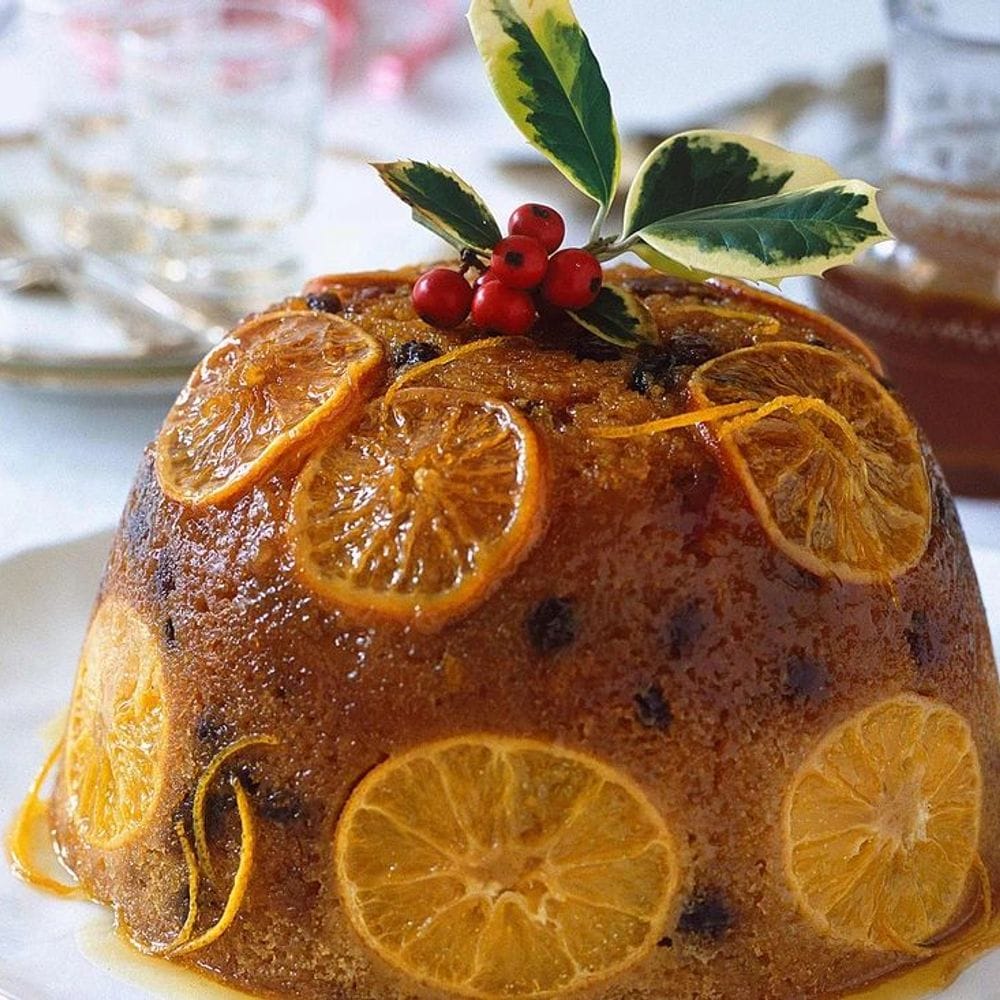 Sticky orange & marsala pudding